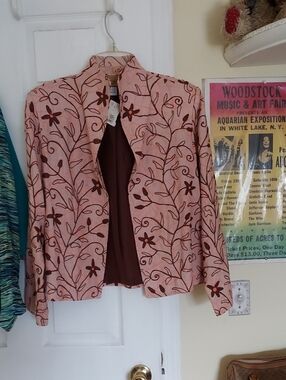 Womens Painted Pony Embroidered Blazer Sz Med.